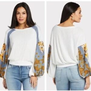 Free People Casual Clash Thermal Top Size Small